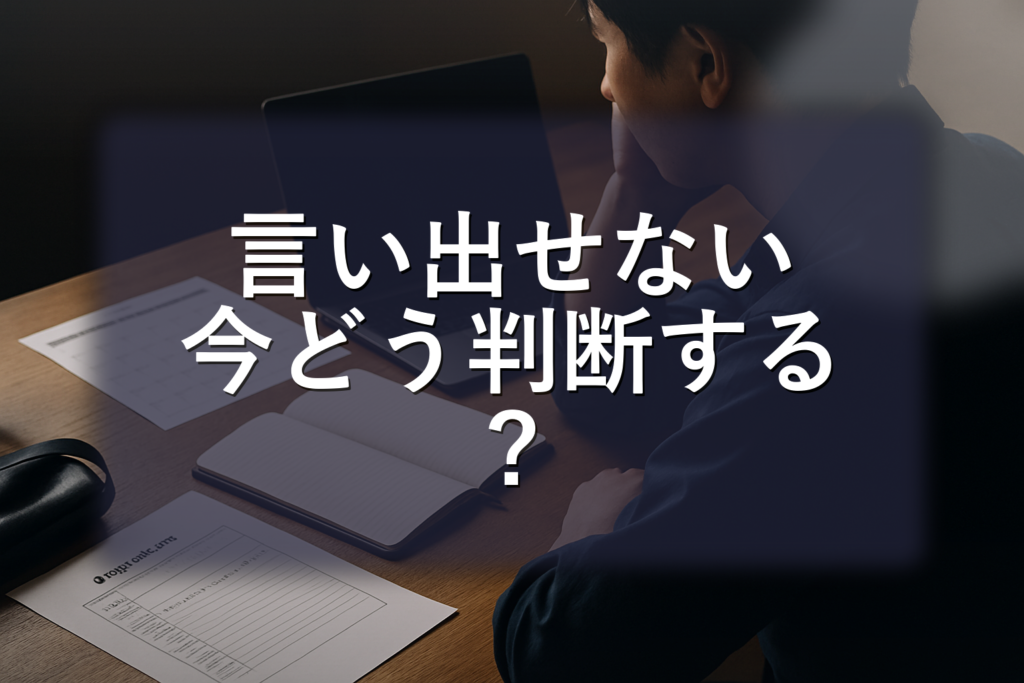 義理と義務を切り分けて静かに抜ける——退職・役目を「言い出せない」を動かす実務フレーム