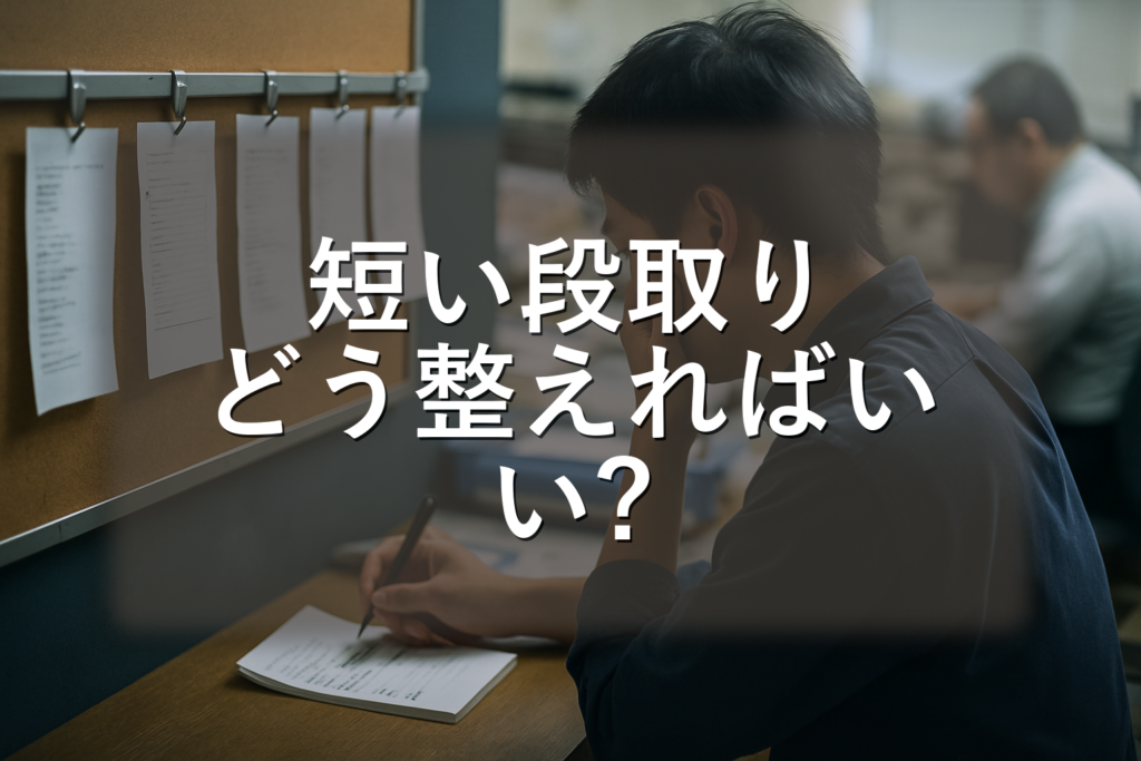上司に相談しづらい時の“短い段取り”——入口の選び方・1枚メモ・ひと言テンプレ・記録まで