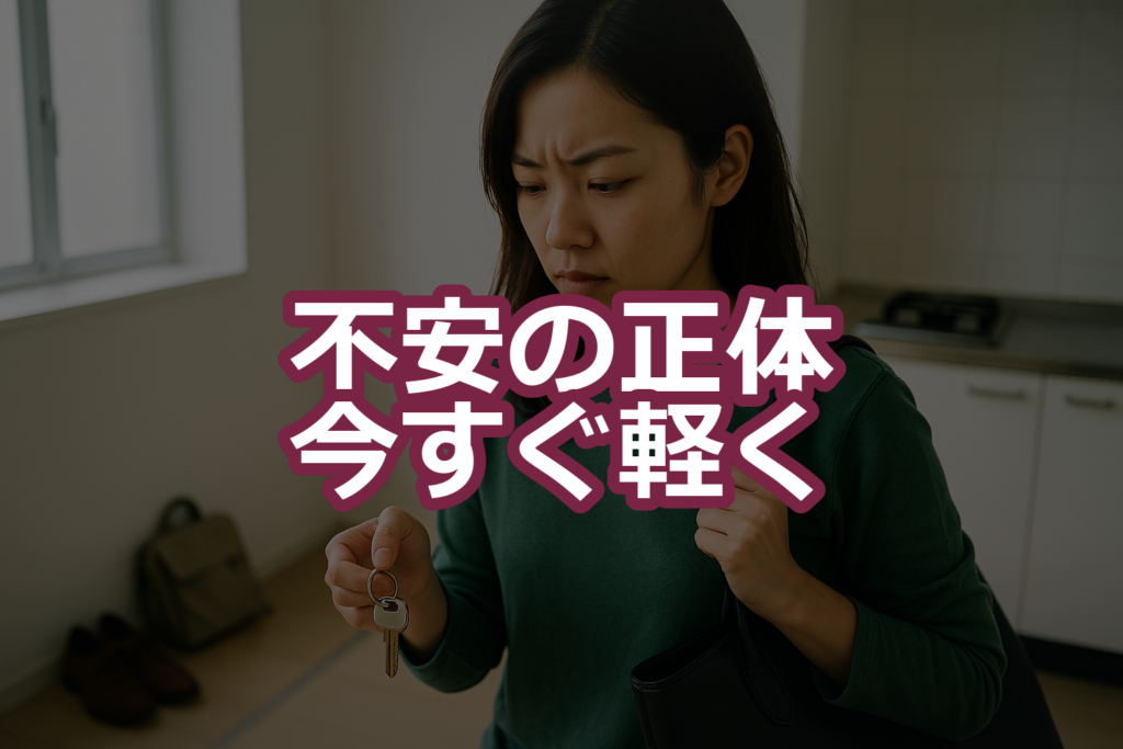 一人暮らしの不安は3分で整える：出る前・帰宅後・寝る前チェック
