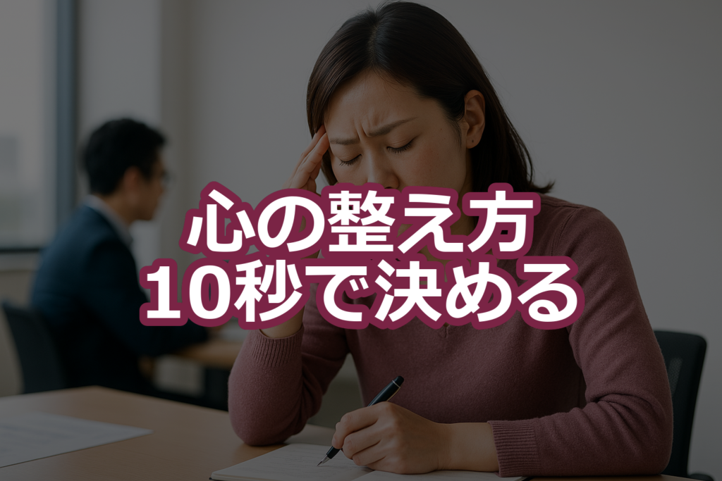 会議前の心の整え方：10秒セットと最初のひと言テンプレ